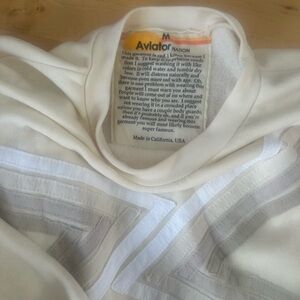 Aviator Nation - Blaze Relaxed Crew Sweatshirt - M - Vintage White